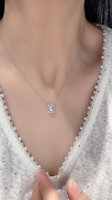 Collar Romántico con Colgante de Plata 925 Certificada, Moissanita y Circonita, Cadena de Eslabones, Precio de Fábrica Directo del Fabricante