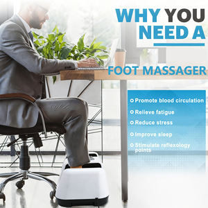 Mesin pijat sirkulasi darah elektrik, mesin pemijat kaki Shiatsu mewah dengan panas, kabel Manual - Product Image 2