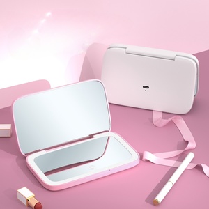 Mini Portable Folding Makeup <strong>Mirror</strong> <strong>with</strong> Led <strong>Lights</strong> 5X <strong>Magnifying</strong> Compact Pocket Travel Aesthetic Vanity <strong>Mirrors</strong> Make up Tools - Product Image 1