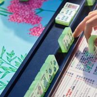Tuiles de Mahjong Américain Matcha Pearl Garden, lot de 160, motifs papillon, abeille, champignon, fleur, en stock, personnalisation OEM/ODM