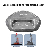 Coussin de yoga et de méditation en mousse à mémoire de forme - Ergonomique, non pliable, antidérapant, coutures écologiques, lavable