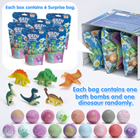Bombes de bain mousseuses amusantes pour enfants faites à la main de marque privée OEM avec jouets à l'intérieur