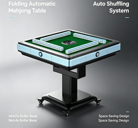 Table de Mahjong Automatique Pliable 36*2 en 1 avec Fonction Table à Manger, Gain de Place pour Salle de Jeu à Domicile, Vente en Gros