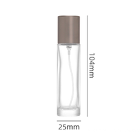 Emballage de cosmétiques en gros, luxe, flacon de parfum en verre transparent rond carré vide de 10 ml 15 ml avec bouchon pulvérisateur