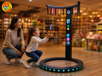 Borne d'arcade de jeu de réaction à vendre : Attrapez les tiges tombantes – Jeu rapide avec options de paiement par pièces, cartes et mobile