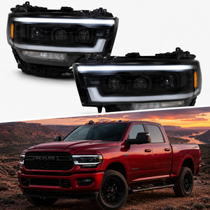 <span class=keywords><strong>Prix</strong></span> d'usine, phares LED 12V 3000K |   ABS résistant aux chocs, installation facile Plug+Play pour <span class=keywords><strong>Dodge</strong></span> <span class=keywords><strong>Ram</strong></span> <span class=keywords><strong>1500</strong></span> 2500 3500 2019-2024 - Product Image 1