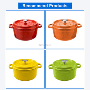 Olla ovalada de hierro fundido esmaltado de alta resistencia con doble asa para cocinar salsas, horno holandés de hierro fundido esmaltado - Product Image 6