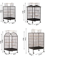 Vente de grandes cages à oiseaux en métal, volières pour perruches, cages et maisons pour animaux de compagnie, cages à oiseaux durables en fil de fer pour perroquets, canaris, oiseaux