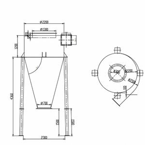 Laboratorio personalizzato di trattamento del Gas di aria pulita industria della fabbrica di progettazione ciclone polvere collettore di polveri per il mulino di cemento macchine per la polvere - Product Image 5