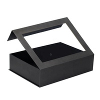 Boîtes cadeaux rigides avec fenêtre transparente en PVC et insert en mousse EVA multi-compartiments pour l'emballage de flacons cosmétiques de luxe