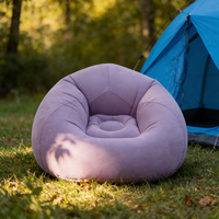 Canapé gonflable portable d'extérieur, pouf gonflable pliable pour le camping, la plage et le jardin