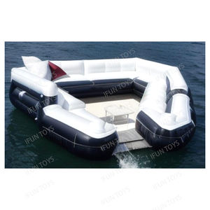 Équipement <span class=keywords><strong>de</strong></span> jeux aquatiques Ponton gonflable Quai pour bateau Bateau à moteur flottant Bateaux à rames Île flottante pour yacht - Product Image 1
