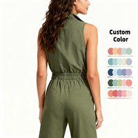 Combinaisons et Combishorts Personnalisés pour Femmes à Demi-Zip, Manches Courtes, Taille Haute, Anti-Transpiration, Séchage Rapide, Écologiques, en Spandex/Coton, pour l'Été