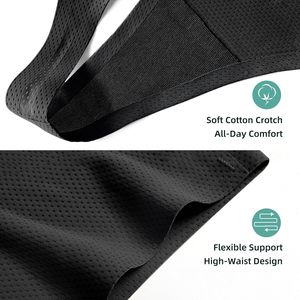 Lot de 5 strings sans couture pour femmes, taille haute, respirants et confortables, pour le sport - Product Image 4