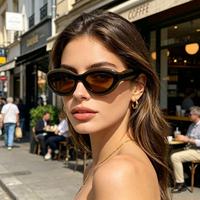 Lunettes de soleil rétro SENTA œil de chat, tendance et originales, en métal coloré, protection UV400, vision nocturne pour le voyage