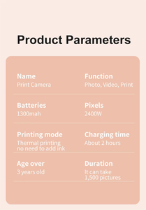 <span class=keywords><strong>Appareil</strong></span> <span class=keywords><strong>photo</strong></span> <span class=keywords><strong>numérique</strong></span> instantané pour enfants avec écran, mini-jouet éducatif, impression rapide HD, <span class=keywords><strong>appareil</strong></span> <span class=keywords><strong>photo</strong></span> pour enfants avec imprimante - Product Image 6