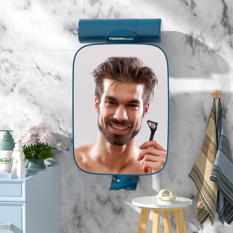 Настенное мужское зеркало для бритья TOUCHBeauty, система с присоской, зеркало для макияжа в ванную комнату, вращающееся на 360 градусов зеркало для душа с увеличением