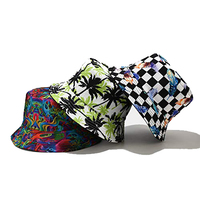 Chapeaux unis de haute qualité à imprimé personnalisé Casquettes graphiques de pêche réversibles de luxe pour femmes Casquette seau brodée