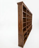 Unité murale modulaire moderne en pin massif, assemblage KD, design de luxe moderne pour les espaces de restauration des hôtels, solution de rangement gain de place