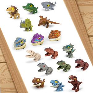 Juego de 18 figuras de dinosaurios que muerde el dedo, juguete de animales con articulaciones móviles, set de juego de dinosaurios realistas para niños, juego de simulación - Product Image 3