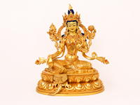 Statue de Bouddha Tara verte faite à la main, directement de l'usine, sculpture artisanale en laiton pour la décoration de la maison et de l'autel du temple