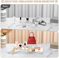 Présentoir pour sacs à main, lot de 3 grands présentoirs en acier inoxydable doré pour aliments, desserts, cupcakes, chaussures, parfums, bijoux, sacs à main