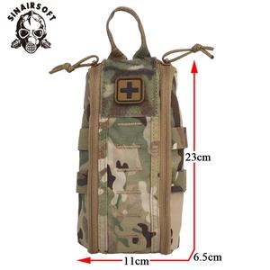 Pochette médicale vide tactique MOLLE à clip, kit de premiers secours à déploiement rapide, tirette de fermeture éclair YKK pour camping, randonnée, en nylon durable, urgence - Product Image 1