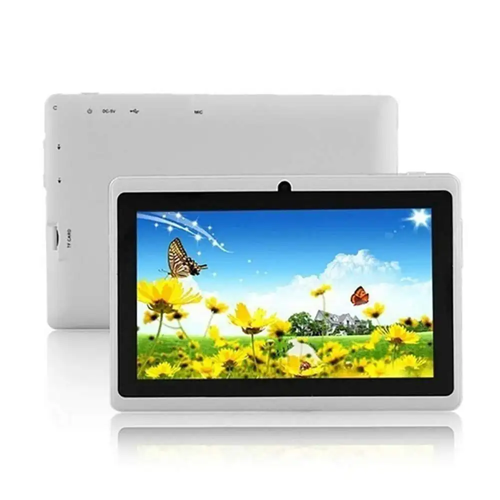 Mini çocuklar Tablet renkli ekran tüm kazanan A33 Android 4.4 WiFi Tablet PC çocuklar öğrenme için Q88 tabletler için ev eğitim