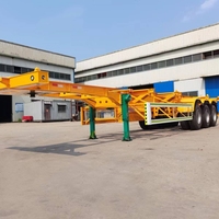 Usine directe 3 essieux 20 pieds squelette conteneur semi-remorque 40 pieds squelette châssis conteneur remorque