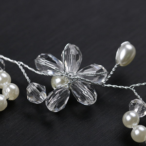 Cerimonia nuziale Nuziale Floreale Tiara Testa Ceremon Fiori Artificiali Sposa - Product Image 5