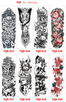 Grand autocollant de tatouage temporaire pour homme et adulte, pas cher
