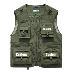 Wholesale Multi Zipper Unisex Muliti Pocket Lightweight Breather Sleeveless Jacket Photography Vest With Your Brand