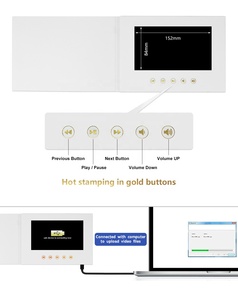 En Stock Local États-Unis : Lot de 10 Cartes de Vœux Vidéo Numériques de 7 Pouces (Écran IPS, 4 Go) – Idéal pour Invitations, Livrets et Brochures Vidéo Cadeaux - Product Image 3