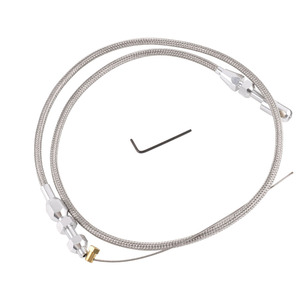 <b>Throttle</b> <b>Cable</b> Assembly 36-Inch Stainless Steel Braided For Chevrolet LS1 Engine Retrofit Upgrade - Product Image 1