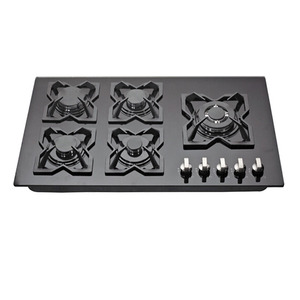 Cocina de <span class=keywords><strong>Gas</strong></span> Empotrada de 5 Quemadores con Placa de Vidrio y Hierro Fundido, Compatible con GLP/GN, Encendido Automático, Ahorro de Energía, para el Hogar - Product Image 6