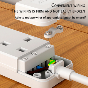 UK Standard BS1363 Socket Convenient Wiring Any Length at Home 850 Degree PP Cover Indicator Light <strong>Tabletop</strong> AC Extension Lead - Product Image 2