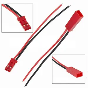 2 Pin JST Plug Connector Pitch 2.54mm Male+Female Plug Connector Cable Wire 150mm 22 AWG for DIY RC Toys Battery Model LED Lamp