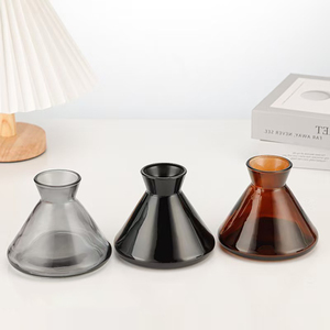 Vòng 200ml Rỗng Xe Nước hoa sậy khuếch tán chai thủy tinh màu xám hổ phách đen kính taper chai con bastoncini di Vetro - Product Image 4