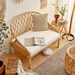 Conjunto de Sofá Moderno de <span class=keywords><strong>Rattan</strong></span> Natural Real para Sala de Estar Pousada Pequeno Multifuncional Cama Variável Quarto Infantil Cama de Solteiro em <span class=keywords><strong>Rattan</strong></span> - Product Image 3