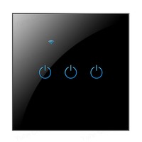 Interrupteur intelligent sans fil pour maison connectée, compatible WiFi, Alexa, Google Home, panneau tactile, matériau PC ignifuge, application Smart Life, 10A