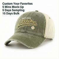 Gorra de Béisbol de Algodón Vintage Lavado con Bordado de 6 Paneles, Visera Curva Ajustable Bicolor, Unisex, Estilo Deportivo Urbano para Uso Casual