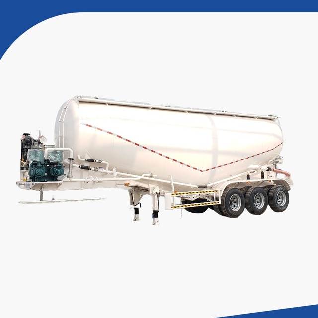 55Tons Used Cement Bulk Powder Tank New V Type Bulker Cement Tank Truck Trailer