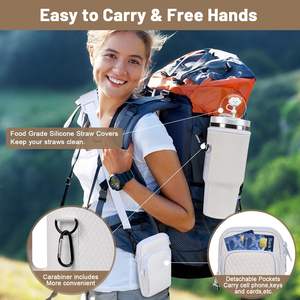Bolsa Portabotellas para Vaso Stanley de 40 oz con Asa, Portavasos con Relieve 3D y Bolsillo para Teléfono para Vaso Stanley - Product Image 5