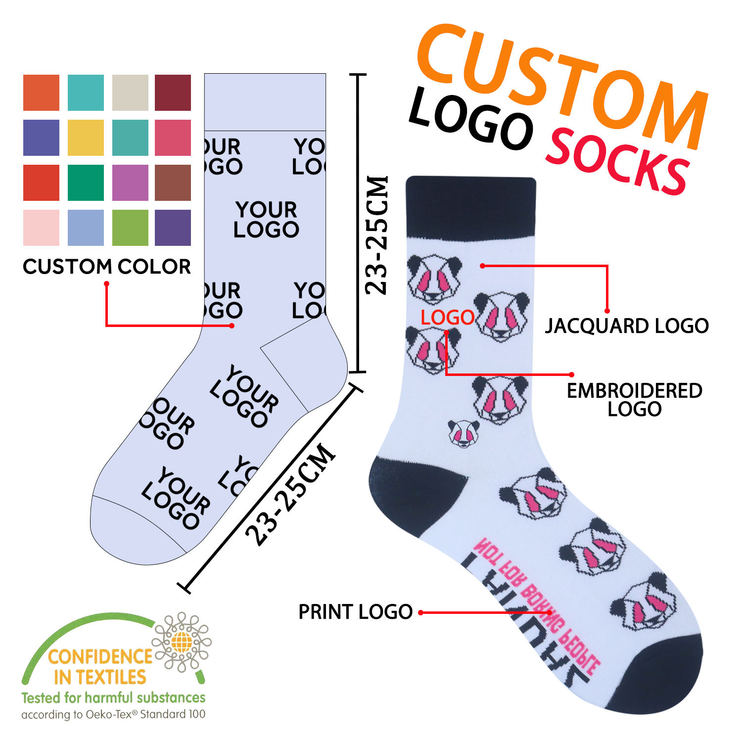 OEM Service Sox Cotton Sock High Quality Custom logo Socks Unisex Design Happy Funny Fashion Colorful Novelty Women Men Socks