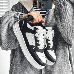 Trend Men's Casual <b>Shoes</b> Breathable <b>White</b> Sneakers Thick Soled Students Lace Sealing Outdoor Walking Casual <b>Shoes</b> - Product Image 4