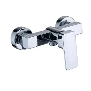 New Style Square Shape Chrome Zinc Two Way Wall Mounted Shower Bathtub Faucet Mixer Taps