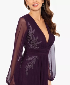 Abito Lungo in Chiffon Plissettato Eco-Friendly all'Ingrosso, Personalizzabile, di Alta Qualità, <span class=keywords><strong>Casual</strong></span> <span class=keywords><strong>da</strong></span> <span class=keywords><strong>Sera</strong></span> per Donna, con Vita Naturale - Product Image 3