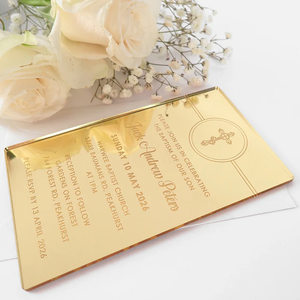 Tarjeta <span class=keywords><strong>de</strong></span> invitación <span class=keywords><strong>de</strong></span> boda acrílica espejo dorado con menú <span class=keywords><strong>de</strong></span> cumpleaños <span class=keywords><strong>de</strong></span> boda personal cortada con láser <span class=keywords><strong>de</strong></span> lujo personalizado con sobre - Product Image 2