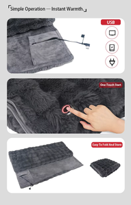 <span class=keywords><strong>Couverture</strong></span> <span class=keywords><strong>Chauffante</strong></span> Électrique Créative Lavable pour Usage Domestique Hivernal, Châle Chauffant en Polaire USB Portable avec Fil Chauffant et Contrôle Tactile - Product Image 5