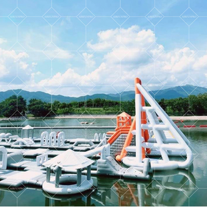 Parco acquatico gonfiabile commerciale ostacoli ostacoli corso giochi per adulti su misura isola galleggiante portatile per Aqua Park - Product Image 1